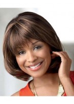 Sleek Straight Layered Mid-Length Wig 