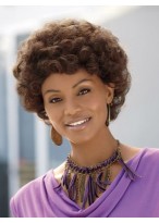 Short Micro-Kink Synthetic Capless Wig 