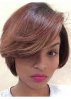 Seductive Capless Remy Human Hair African American Wig 