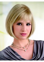 Short Straight Lace Front Mono Top Synthetic Wig 