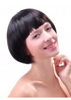 Synthetic Sleek Short Bob Wig 