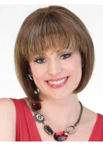 Straight Human Hair Bob Style Wig 