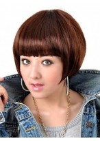 Dark Brown Straight BOB Wig 