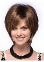 Straight Tousled Short Bob Wig 