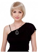 Sliky Straight Chin Length Layered Bob Wig 