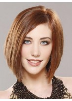 Medium Straigh Lace Front 100% Human Hair Bob Wig 