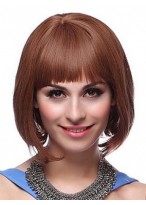 Remy Human Hair Full Fringe Bob Wig 