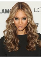 Tyra Banks Long Wavy Lace Front Human Hair Wig 