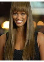 Tyra Banks Straight Lace Front Remy Hair Wig 