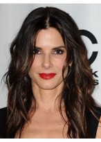 Long Sandra Bullock's Hairstyle Human Hair Wig 