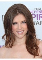 Anna Kendrick Fetching Wavy Human Hair Lace Front Wig 