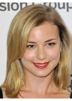 Emily VanCamp Straight Human Hair Lace Front Wig 