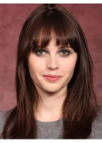 Felicity Jones Florid Straight Capless Human Hair Wig 