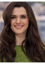 Rachel Weisz Superb Wavy Lace Front Human Hair Wig 