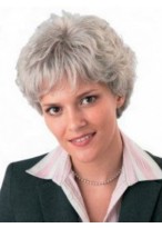 Synthetic Short Capless Gray Wig 