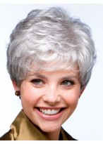 Full On Wavy Synthetic Capless Gray Wig 