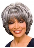 Wavy Synthetic Gray Wig 