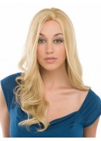 20" Wavy Human Hair Capless Wig 