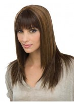 Capless Long Straight Human Hair Wig 