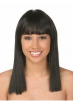 Black Straight Human Hair Wig 