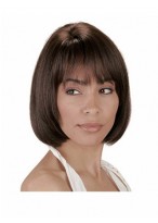 Silky Straight Human Hair Short Bob Style Wig 