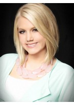 Blonde Women Human Hair Wig 