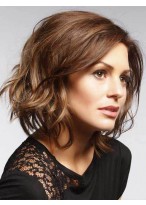 Wavy Capless Auburn Human Hair Wig  