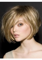 Blonde Women Straight Human Hair Wig 