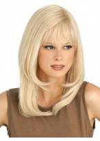 Capless Straight Human Hair Wig With Bangs 