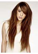 Human Hair Straight Capless Womens Wig 
