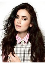 Black Lace Front Wavy Human Hair Wig 