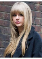 Capless Remy Human Hair Silky Straight Wig 