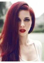 Long Straight Remy Hair Lace Front Wig 