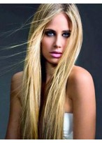 Human Hair Silky Straight Lace Front Wig 