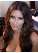 Middle Part Long Wavy Lace Front Human Hair Wig 