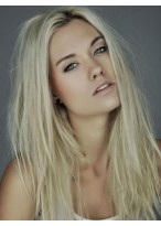 Long Real Hair Straight Lace Front Wig 
