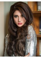 Extra Long Remy Human Hair Wavy Capless Wig 
