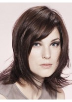 Shoulder Length Human Hair Lace Front Wig 