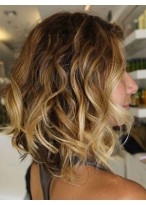 Medium Wavy Human Hair Lace Front Wig 