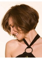 Human Hair Brown Straight Lace Front Wig 
