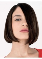 Side Part Human Hair Straight Lace Front Wig 