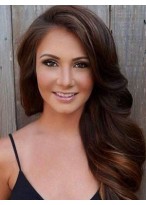 Long Charming Human Hair Lace Front Wig 