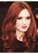 Red Middle Part Lace Front Wig 