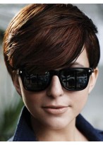 Attractive Straight Short Capless Human Hair Wig 
