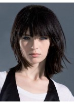 Execllent Medium Straight Capless Human Hair Wig 