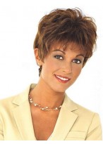 Short Wavy Full Lace Human Hair Wig 