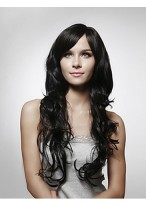 Long Wavy Capless 100% Human Hair Wig 
