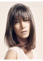 Lovely Human Hair Straight Capless Wig 