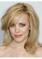 Comely Medium Straight Lace Front Human Hair Wig 