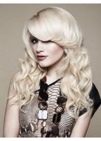 Beautiful Human Hair Wavy Capless Wig 